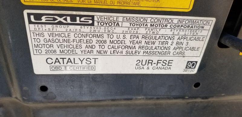 2008 LEXUS LS600HL DRIVER PARK ASSIST CONTROL MODULE ECM ASSEMBLY