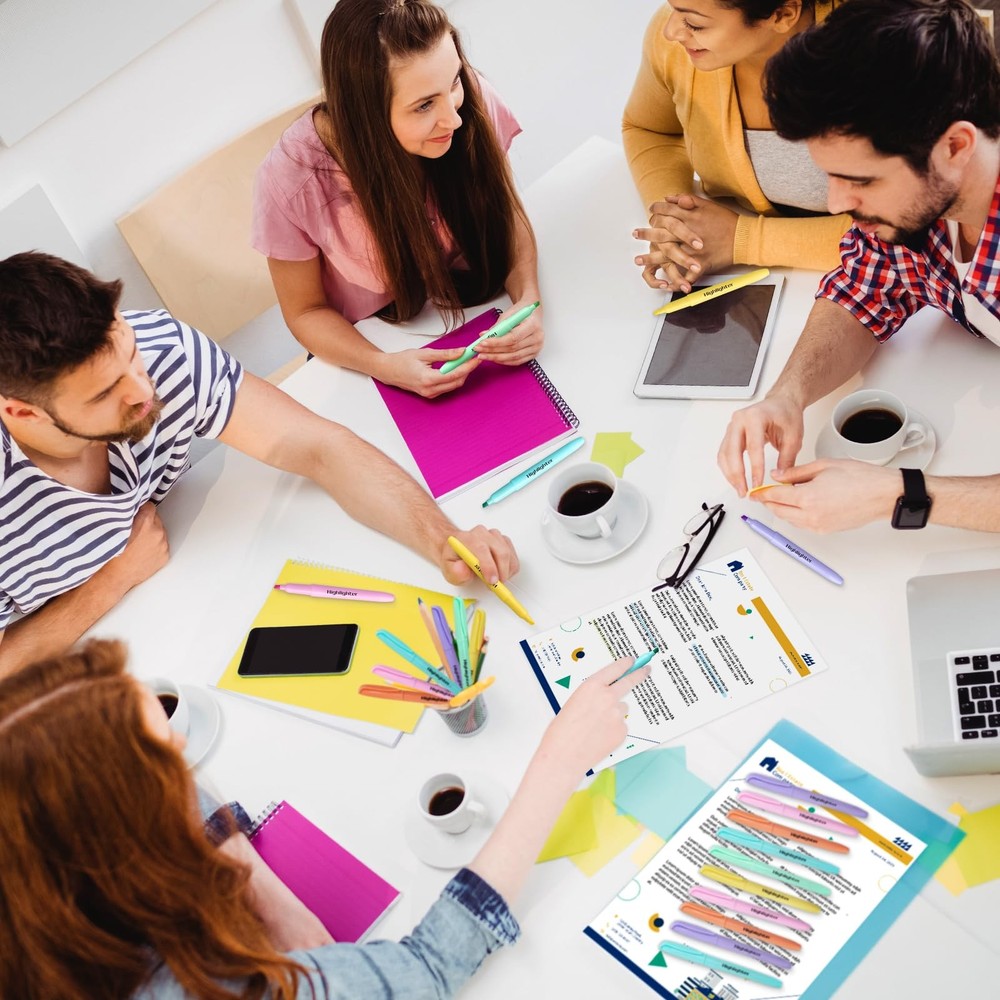 Chisel Tip Highlighters Bulk Assorted Colors Study pens 108 Pack