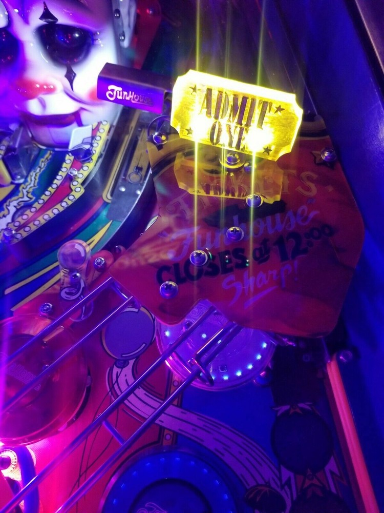Williams Funhouse Pinball Machine Lower Right Clear Plastic with Custom Graphics