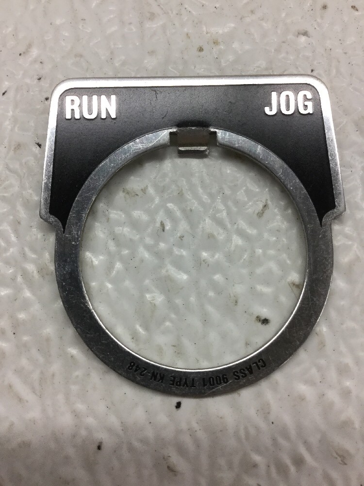 Square D 9001 KN-248 Push Button Legend "RUN/JOG"