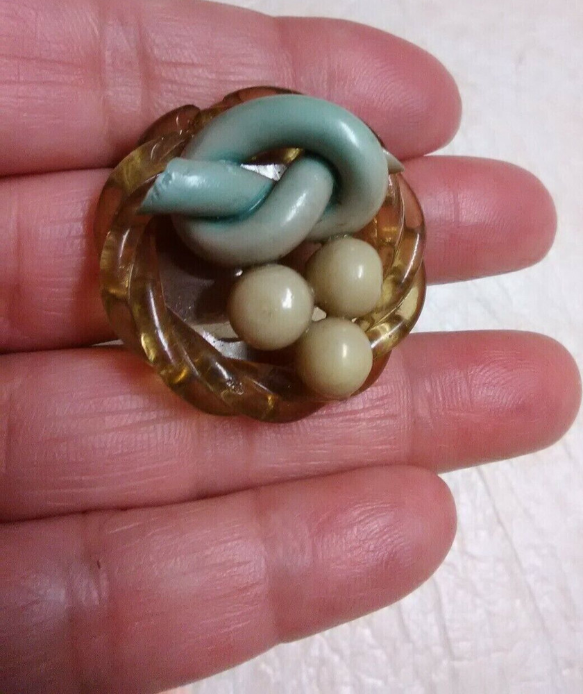Vintage shank style button twisted plastic grapes ???