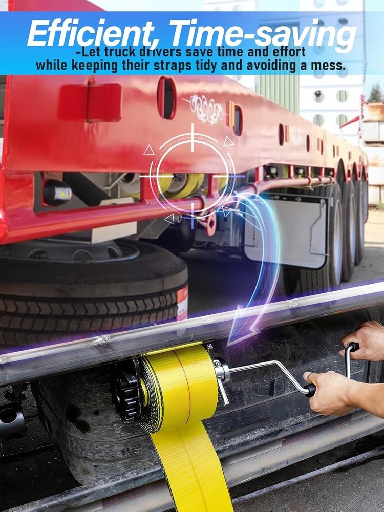Lightweight Winch Strap Winder - User-Friendly Hand Roller for Efficient Use