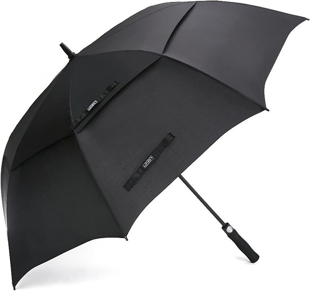 Auto Open Golf Umbrella 47-72" Oversize Double Canopy Windproof Waterproof