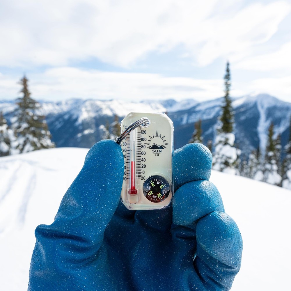 LumaGage | Multi-Functional Glow-in-The-Dark Zipper Pull Compass & Thermometer