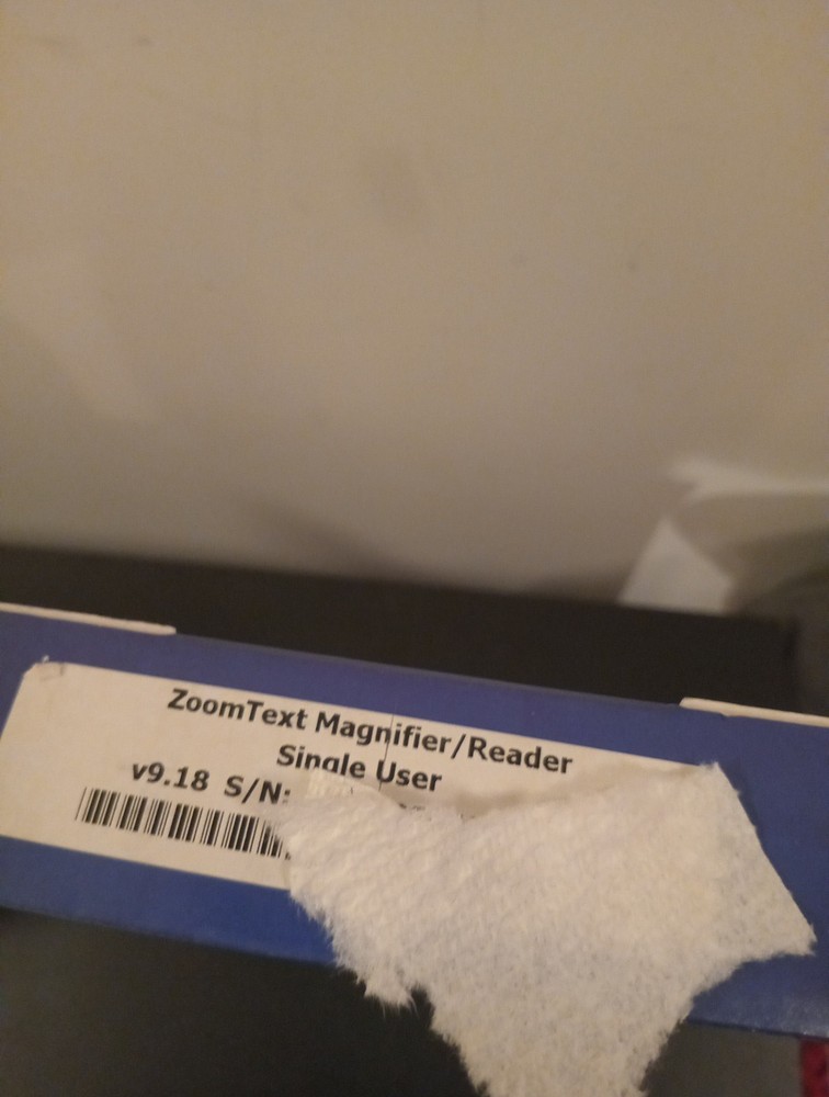 ZoomText MAGNIFIER & SCREEN READER Ver 9.1 Ai Squared Zoom WINDOWS Vista/XP/2000