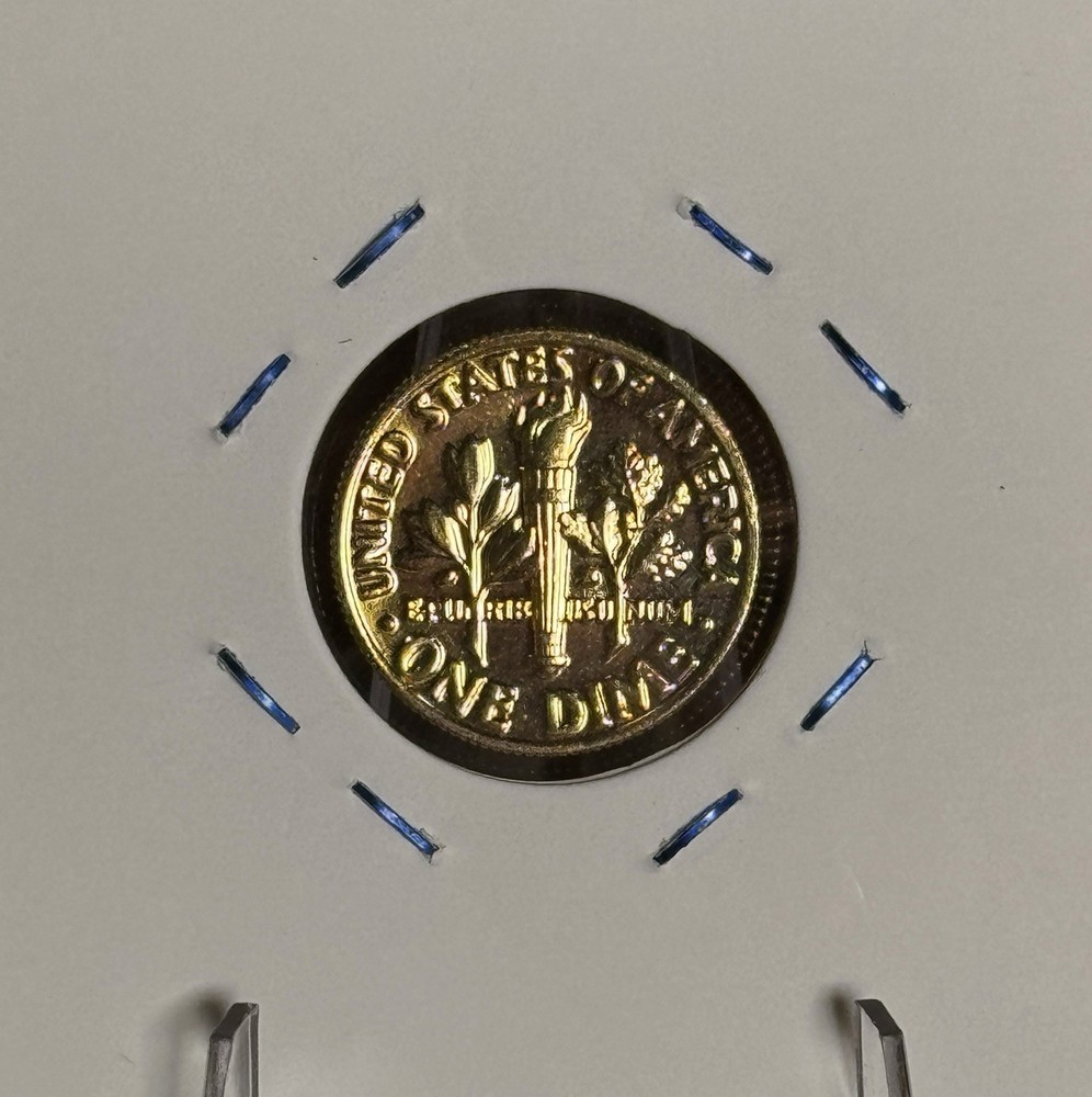 1985-D ROOSEVELT Dime BU GOLD PLATED