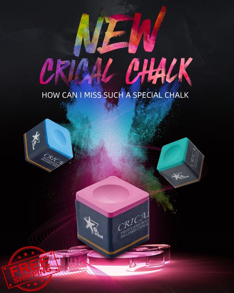 CRICAL Pool Chalk Holder Magnetic Billiard Cue Accessory
