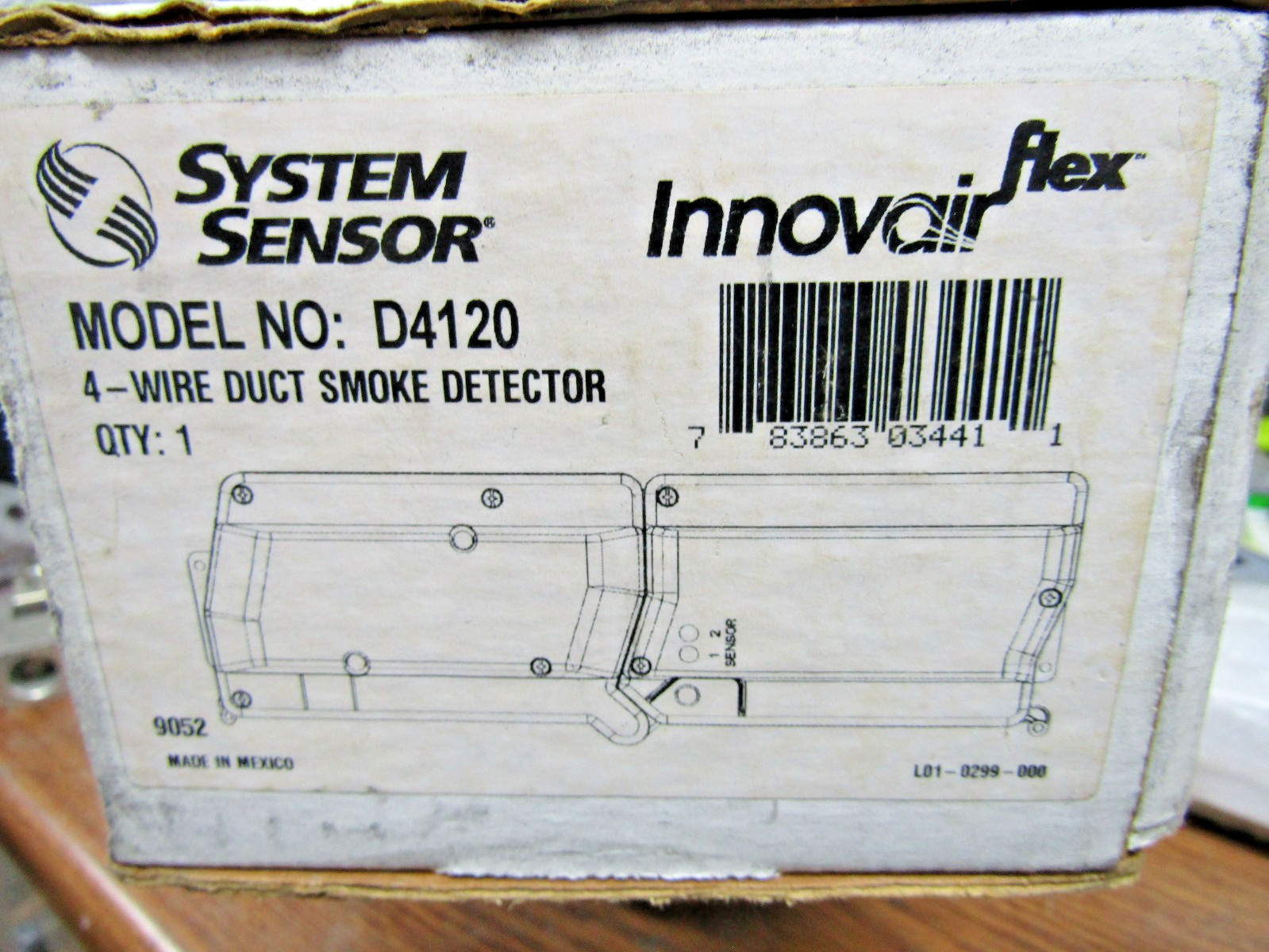 ✌️NEW SYSTEM SENSOR D4120 4-WIRE DUCT SMOKE DETECTOR - COVER INCLUDED