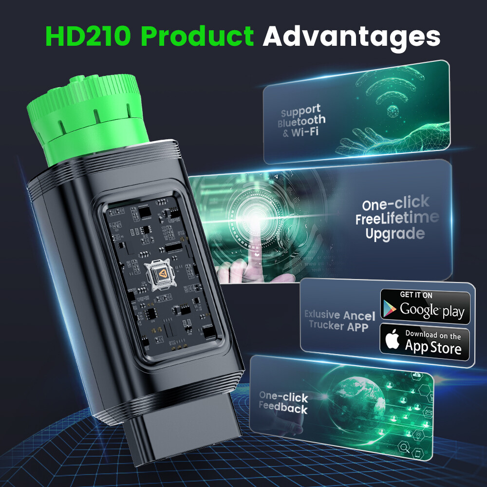 Diesel HOBD Scanner Heavy Duty Truck Code Reader Remove Speed Limit Diagnostic