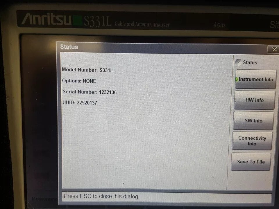 Anritsu S331L Cable and Antenna Analyzer 4GHz [2136]