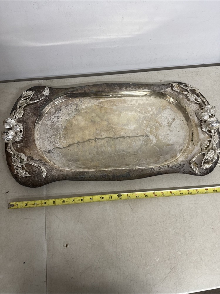 Antique Franco Lapini Silver Serving Tray
