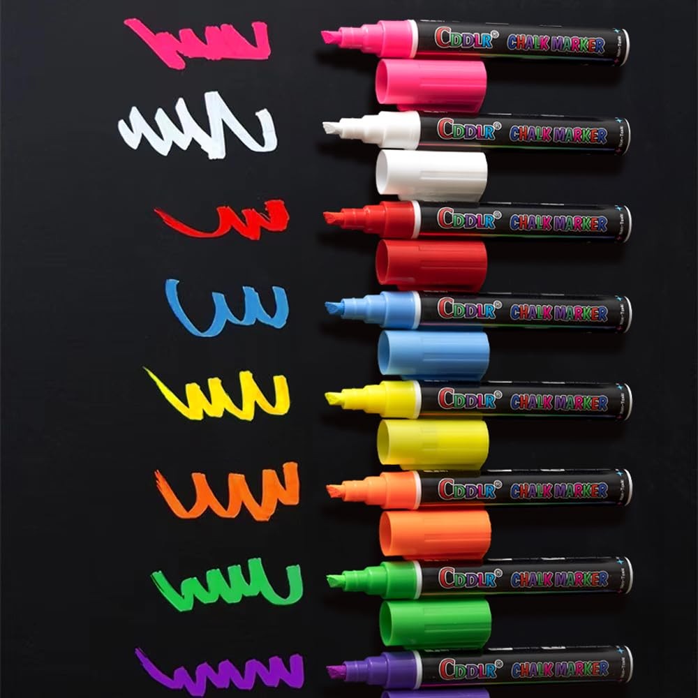 8 Pack Liquid Chalk Erase Markers & Window Markers for