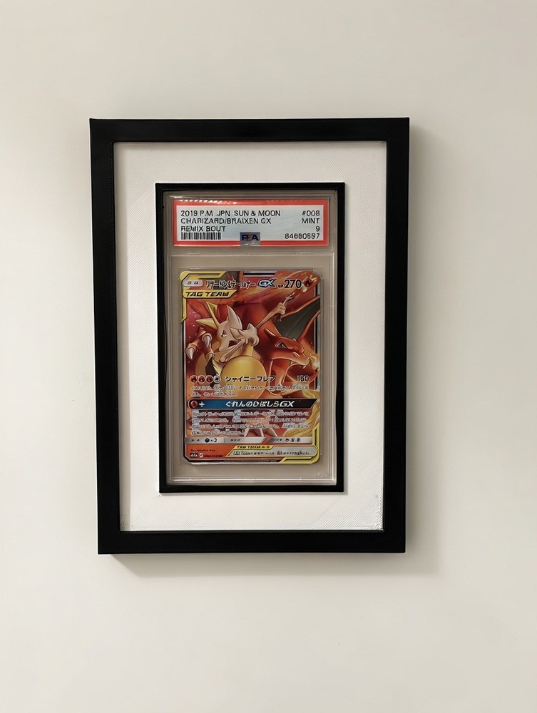 Custom 3D Printed PSA Graded Card Slab Frame / Holder - Wall Mount Display
