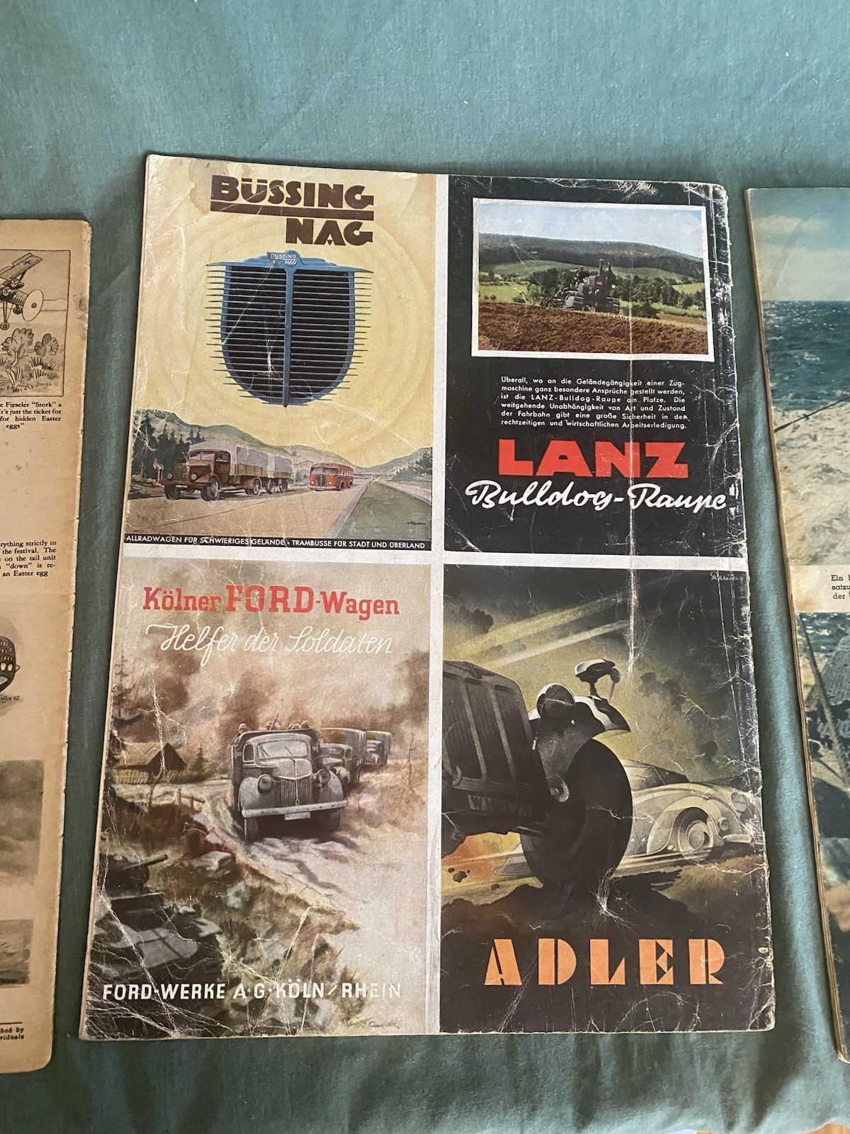 Vintage Original WW2 Magazines Rare Afrika Korps Motorschau Art