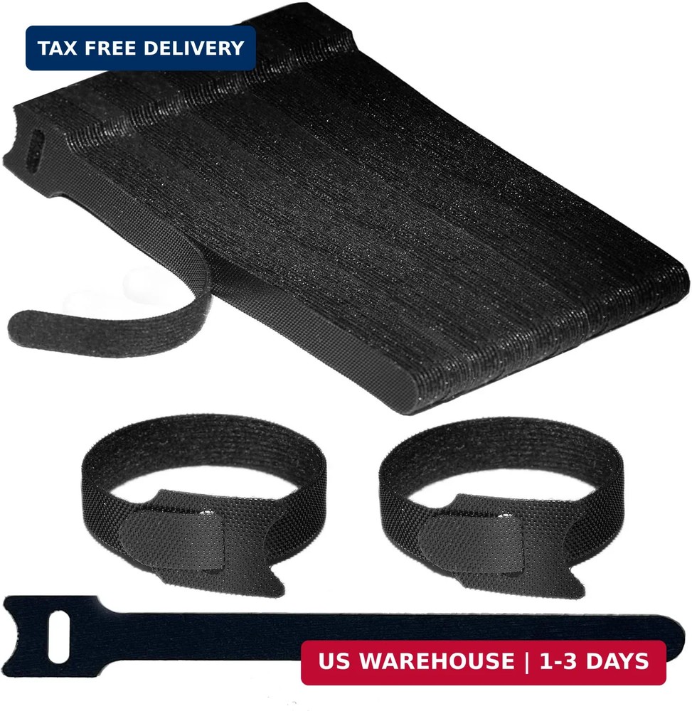 130 PCS 6 Inch Reusable Cable Ties Adjustable Cord Straps, Hook & Loop Wire Orga