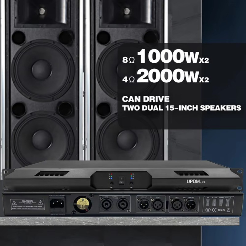 K2 2 Channels Digital Amplifier Class D CVR Power Amplifier Professional