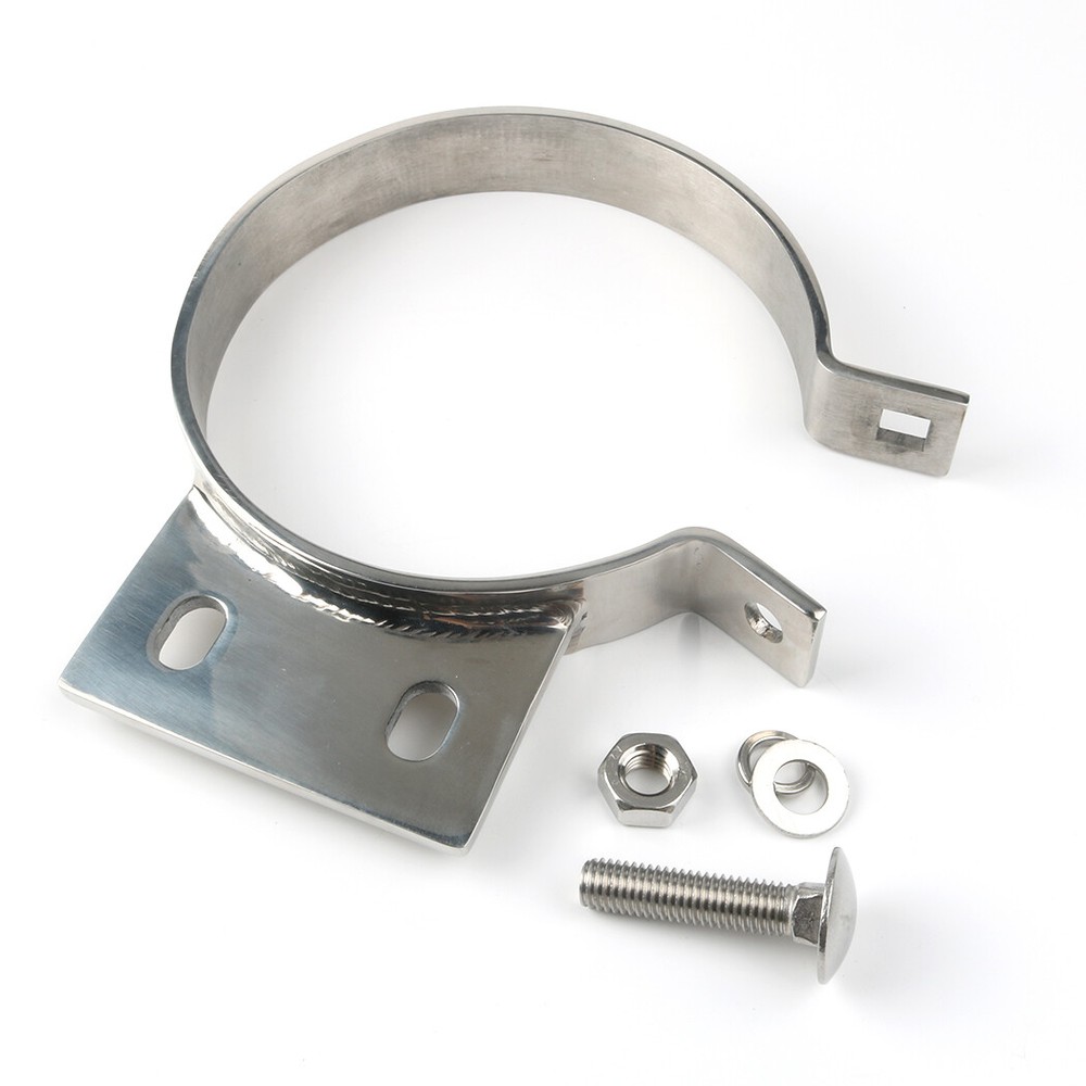 Exhaust Stack 5" Mount Bracket Clamp Chrome for 379 359 Peterbilt 1987-1993