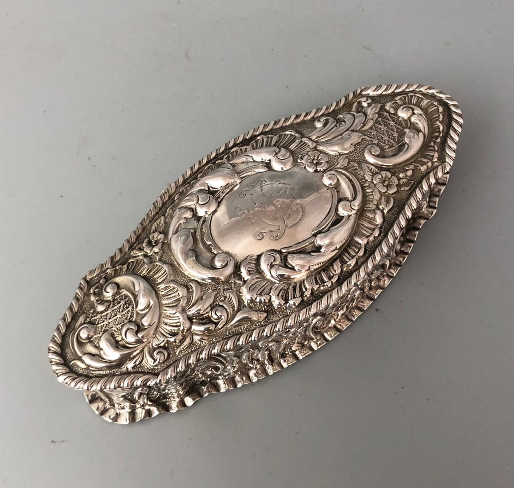 Victorian Solid Silver Ring Box T&S Chester 1901 ABLZX