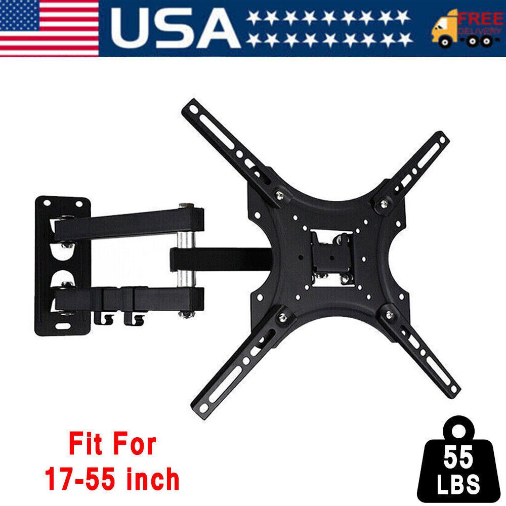 FULL MOTION LCD LED TV WALL MOUNT BRACKET SWIVEL TILT 26 32 36 37 40 42 46 50 55