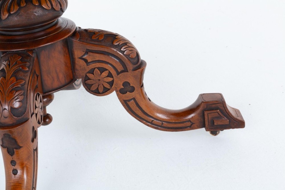 Victorian Loo Table Centre Burr Walnut 1860