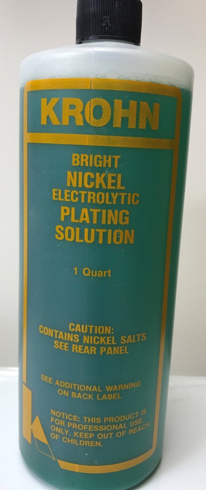 KROHN BRIGHT NICKEL PLATING SOLUTION ELECTROPLATING 1 QUART