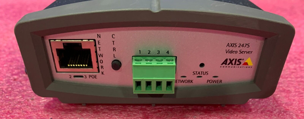 AXIS 247S 1-CH PoE Video Encoder Server 0272-001 w/ Mount Brackets