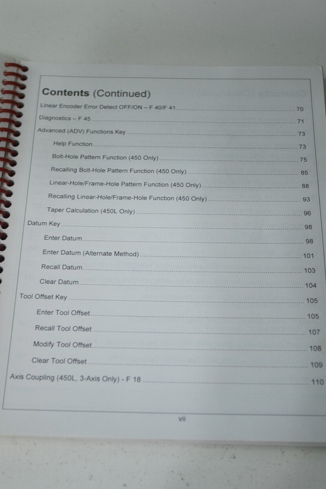 Anilam Wizard 450 / 450L Operational Manual 1999