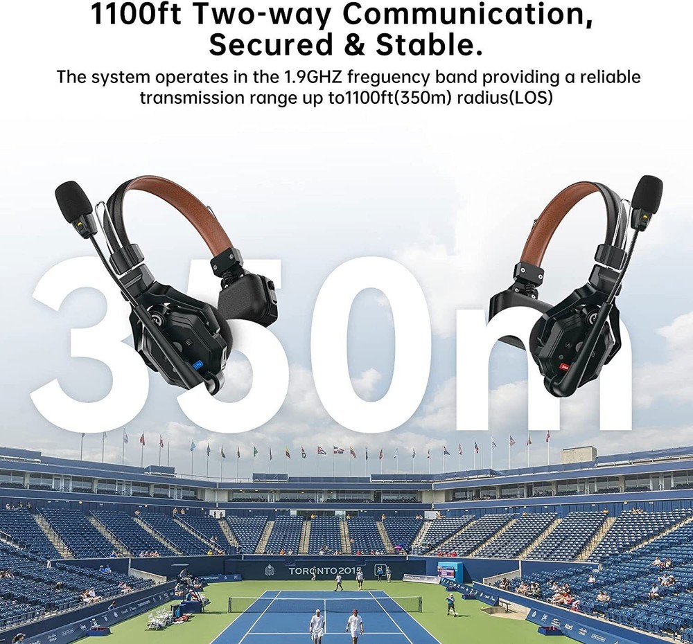 Hollyland Solidcom C1 Pro 4S 4-Person 1100ft Wireless Intercom Headset System