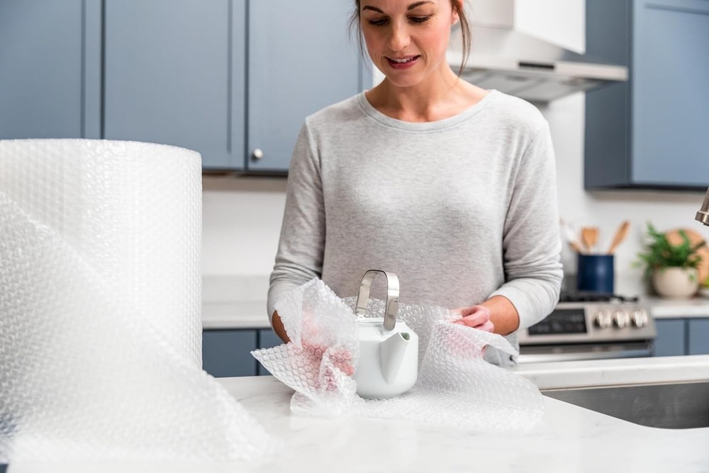 175 FT Small Bubble Cushioning Wrap - Clear, Lightweight Protection for Shipping