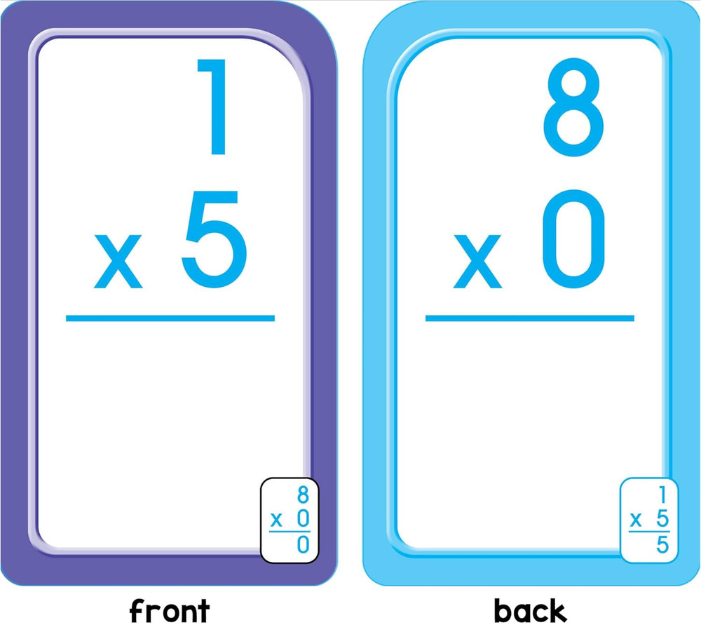 School Zone Multiplication 0-12 Flash Cards: 56 Math Cards, 3rd Grade, 4th Grade