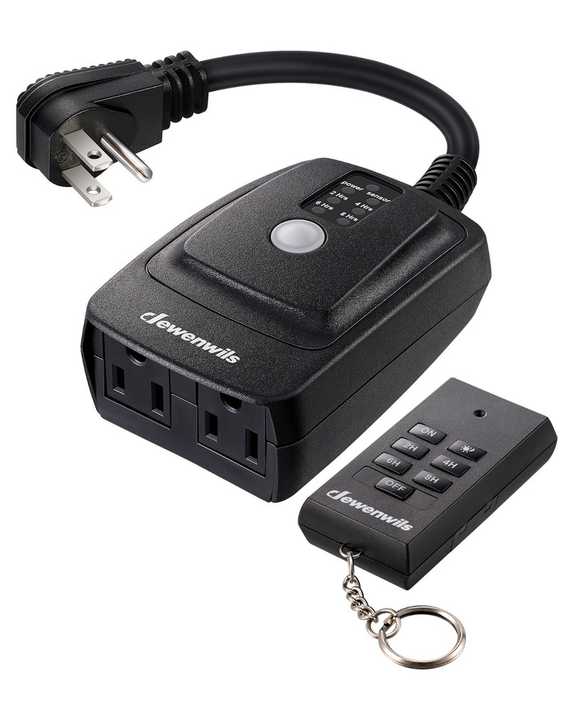 Outdoor Light Sensor Timer, Waterproof Plug in Dusk to Dawn Outlet Timer Switch