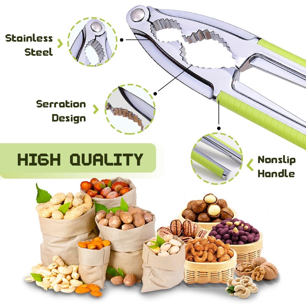 Nut Cracker, Nutcracker, Seafood Tools, Walnut Cracker for 3 Piece Set, Green