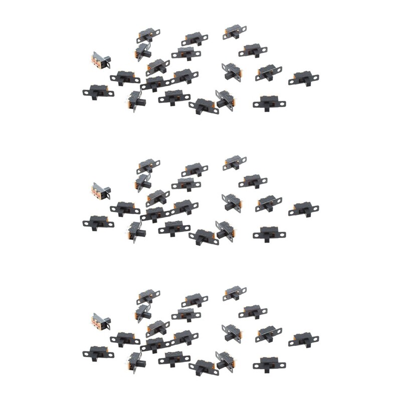 60X Black Format SPDT Sliding Switch E1C1-