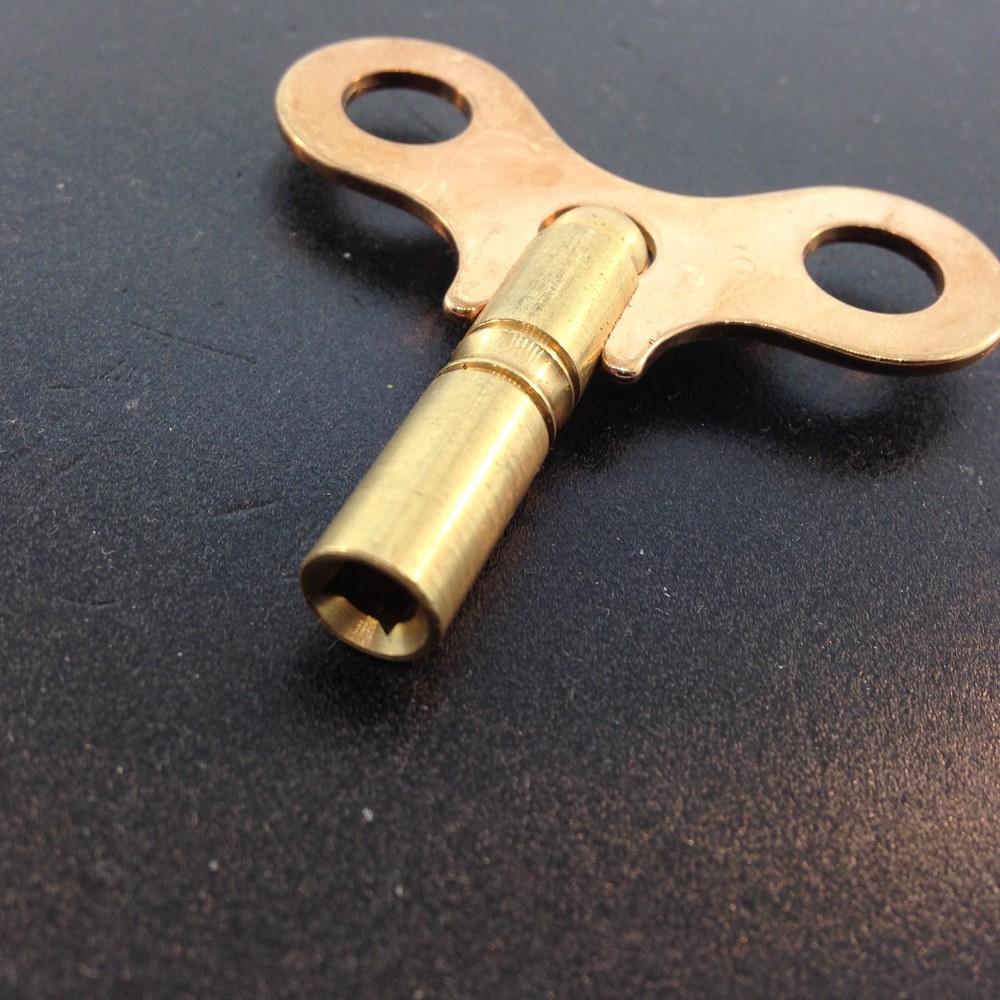 Solid Brass Clock Key #6 or 3.6 mm