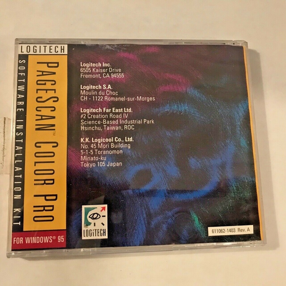 LOGITECH PAGESCAN COLOR PRO WINDOWS 95 CD SOFTWARE AND MANUAL DS-PS
