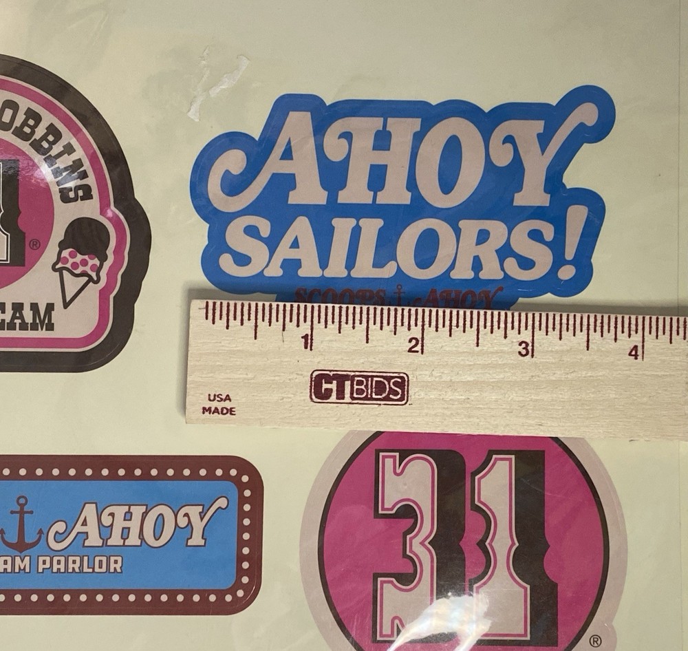 Stickers, 2-pack. Stranger Things , Ice Cream Themed. 8 Stickers