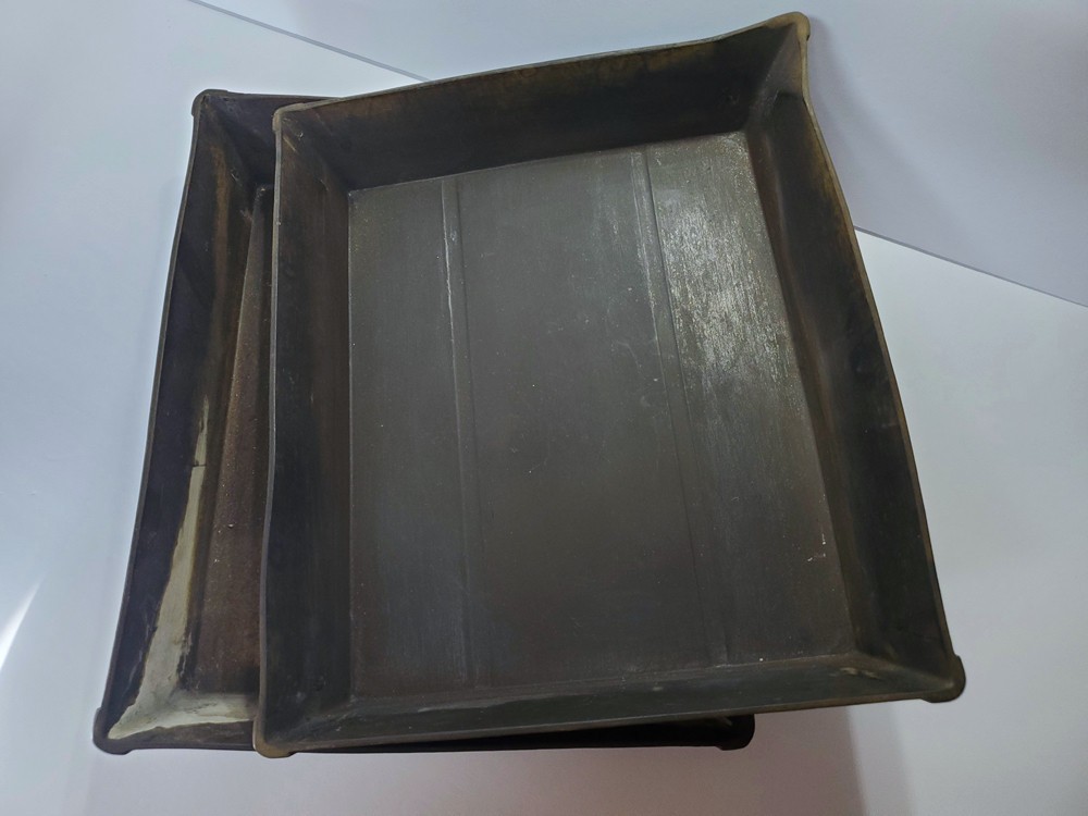 2 Vintage Developing Trays Hard Plastic 10.5"x12.25" Photo Printing 8x10 Photos