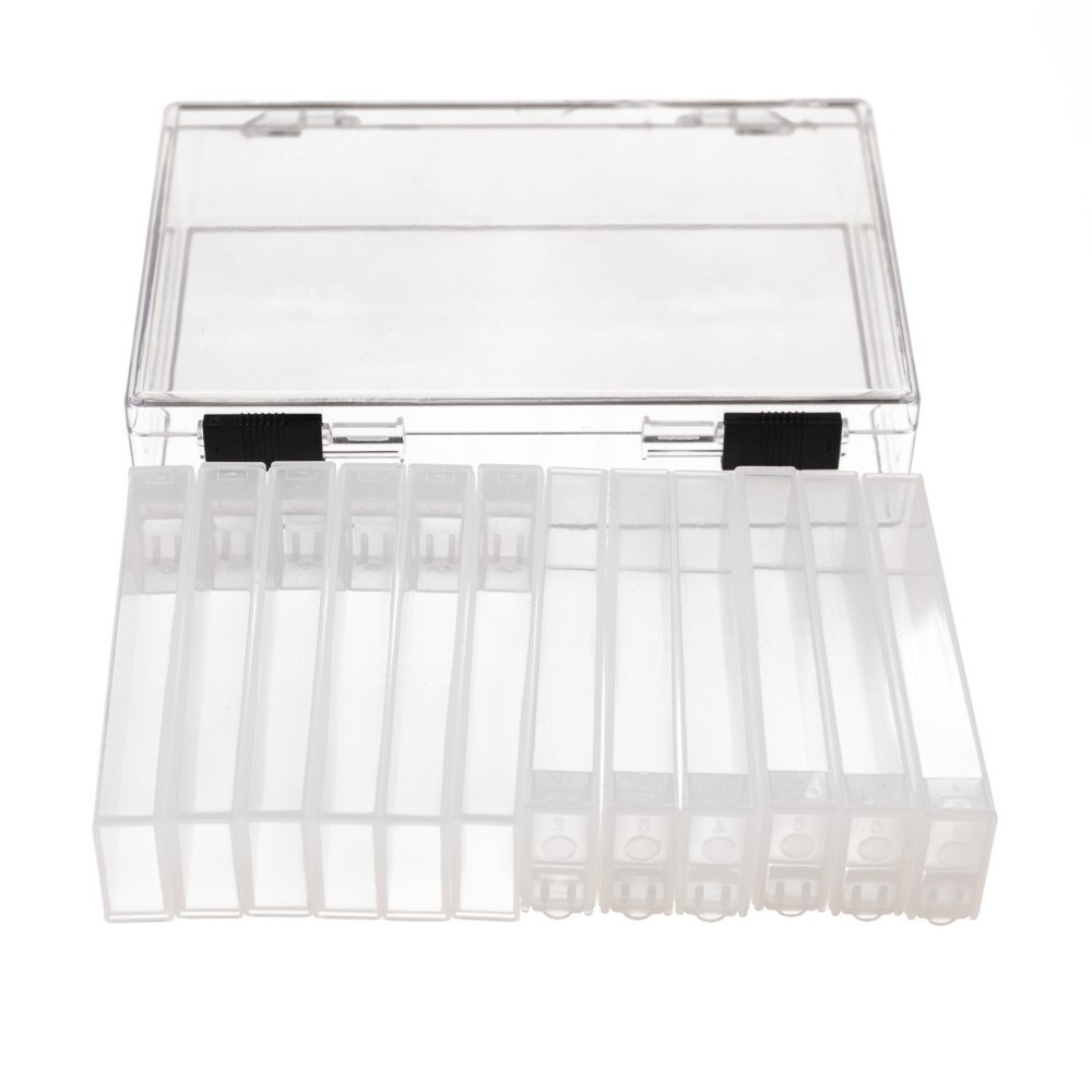 Craft County FlipTop Storage System Box | 12 Clear Plastic Organizing Containers