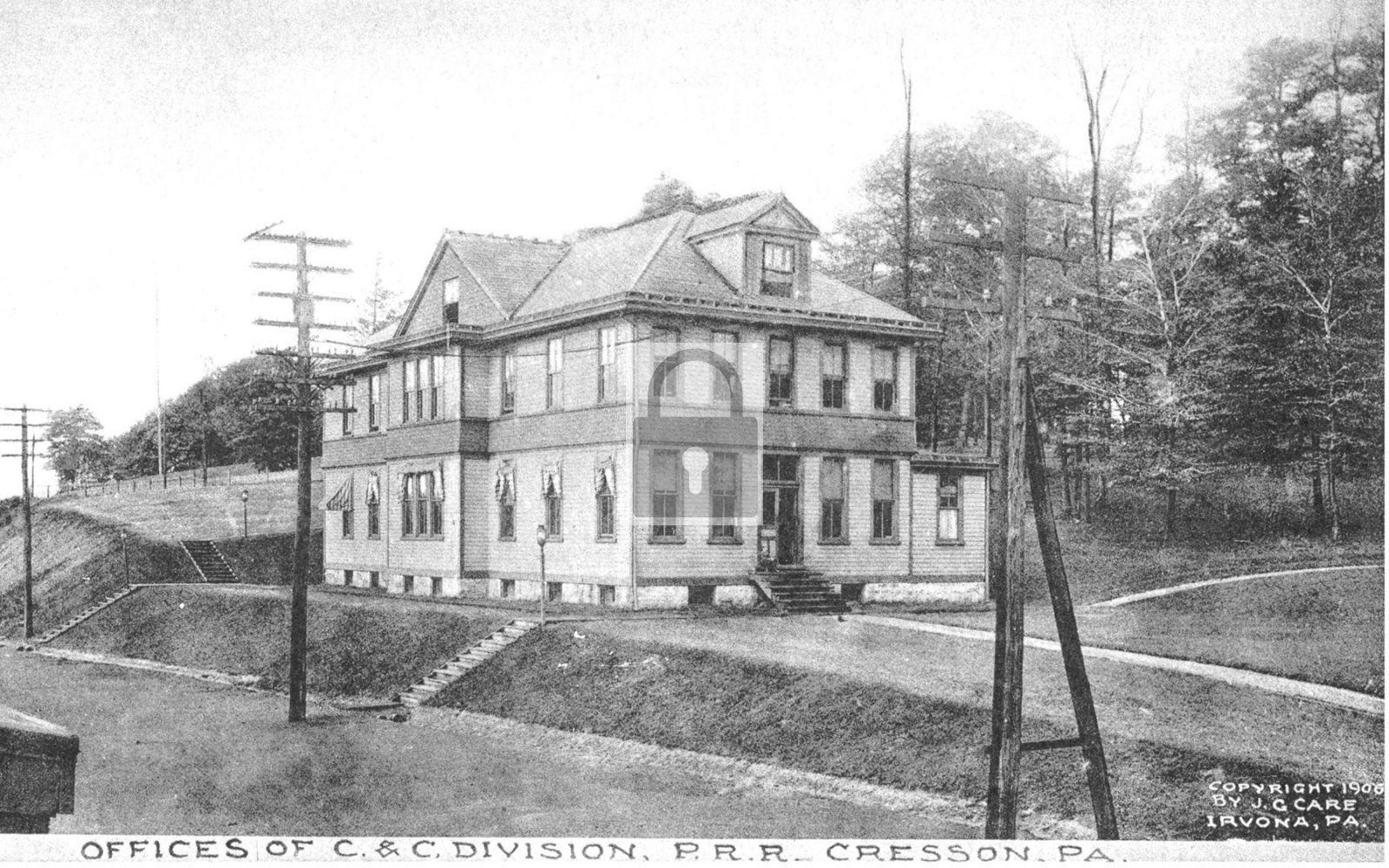 1906 Railroad Train Pennsylvania Offices Cresson Pennsylvania PA - Reprint