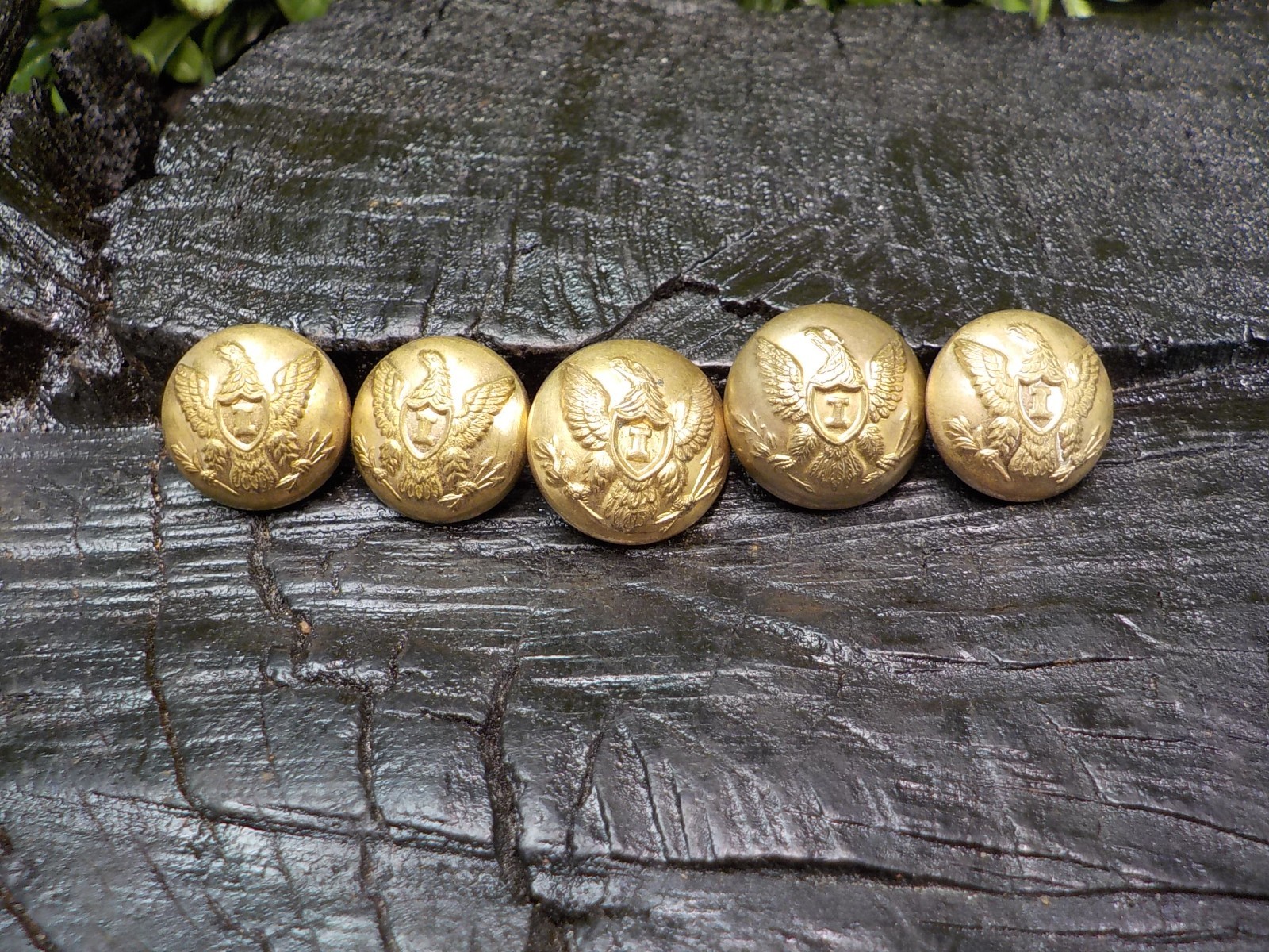 Old Rare Vintage Antique Civil War Relic Eagle Infantry Coat Button Free Case