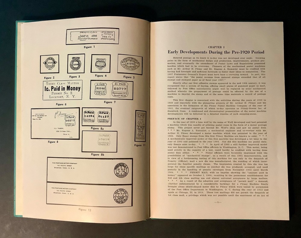 HISTORY AND EVOLUTION OF METERED POSTAGE by William K. Thomas APS 1962 HC