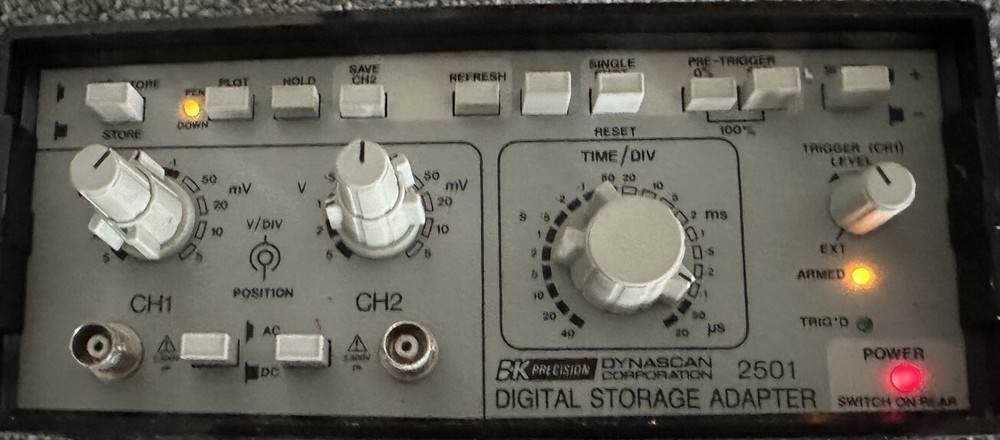 B+K Precision Dynascan 2501 Digital Storage Adapter for Oscilloscope, Plotter
