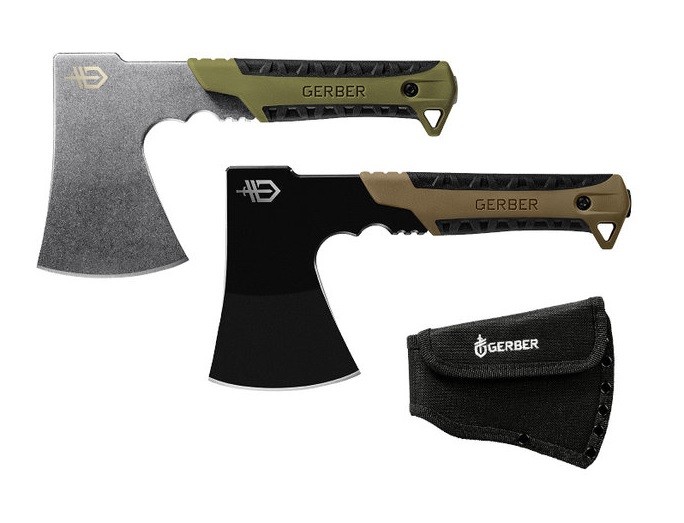 GERBER PACK HATCHET FULL TANG CAMP AXE NYLON POUCH RUBBERIZED GRIP