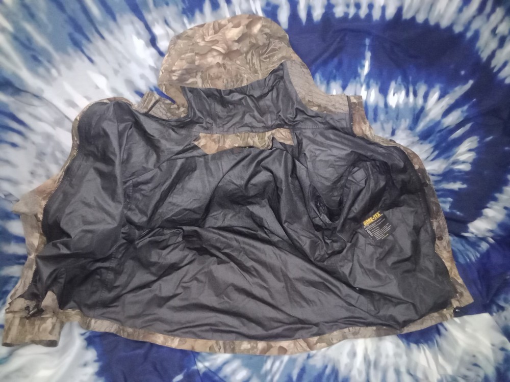 Browning Gore Tex Mossy Oak Break Up Camo Lined Rain Jacket Size Medium