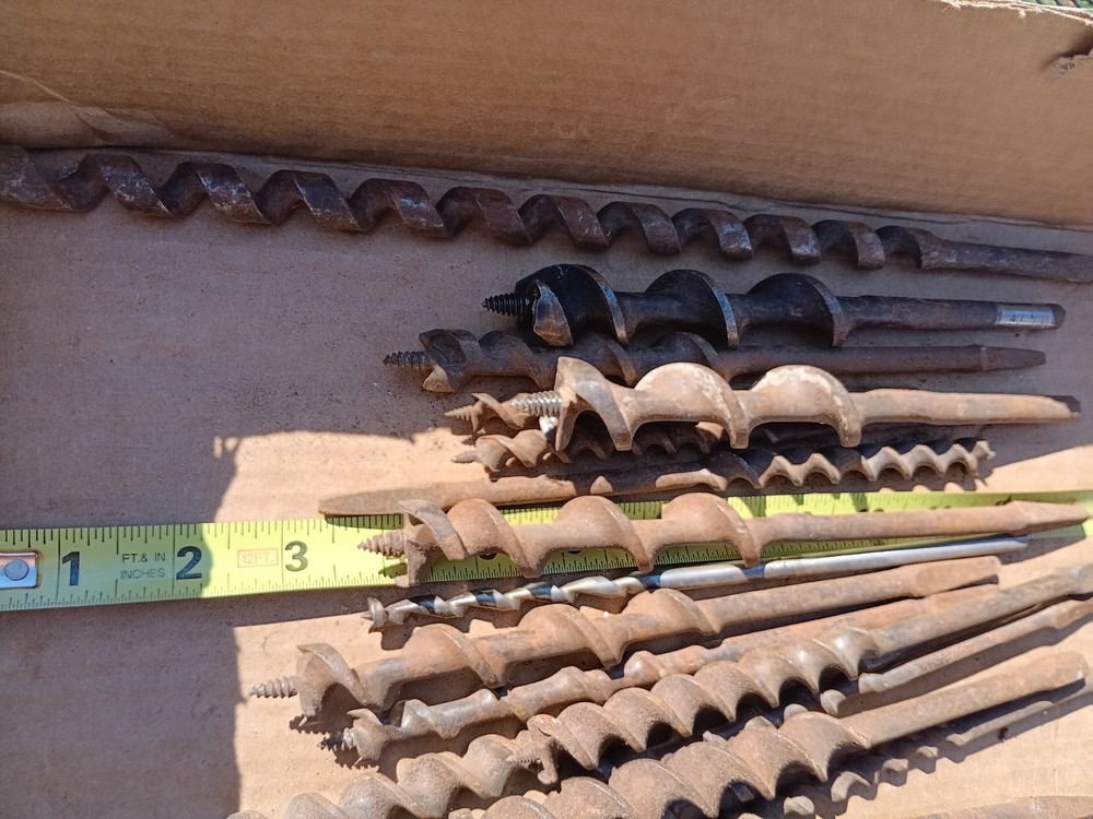 Vintage Large Drill Bits Lot
