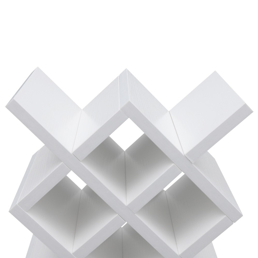 10 Grids Bottle Wine Lattice Rack Wall-Mount Insert Display Storage Holder Shelf