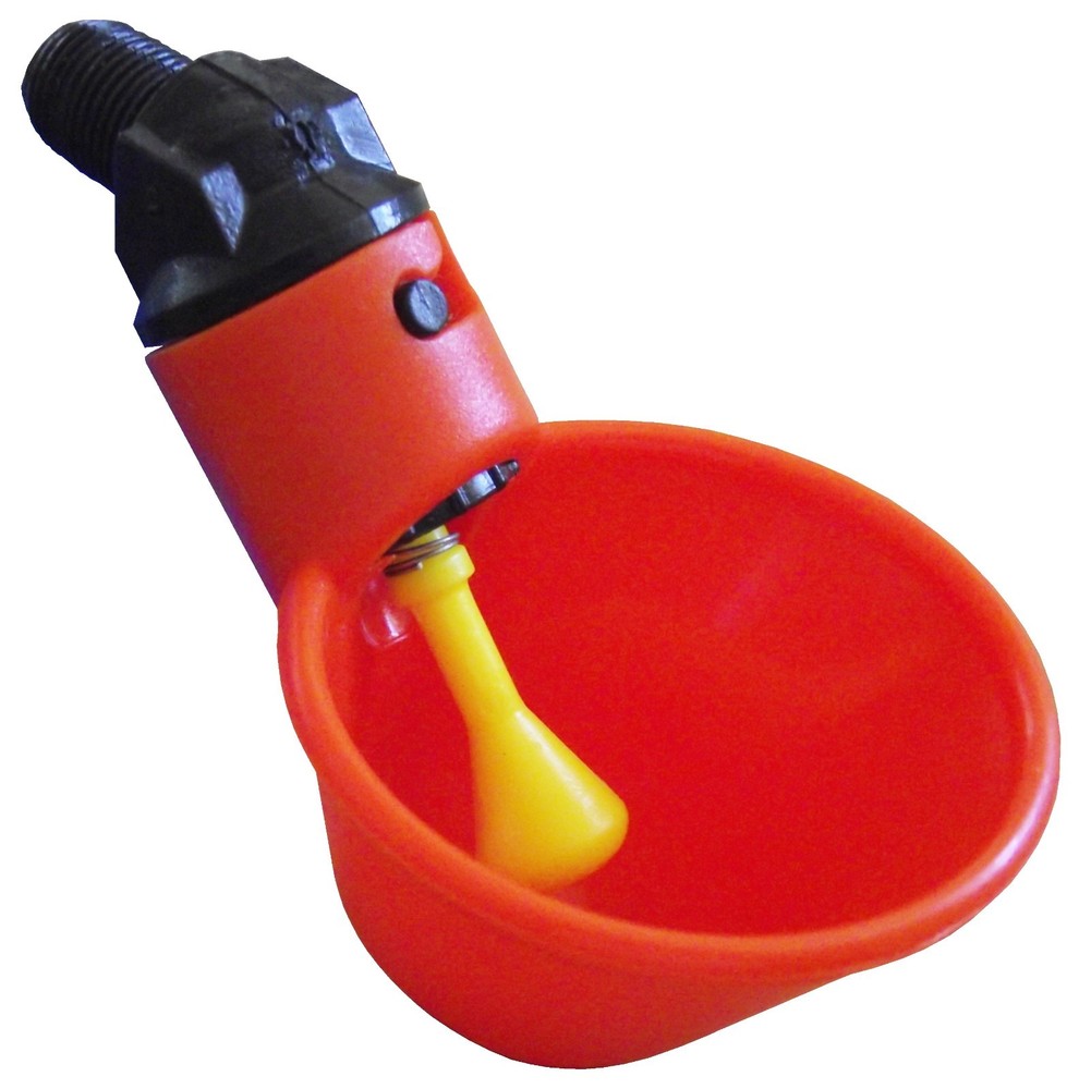 (5) AUTOMATIC WATERER DRINKER CUPS & 1/2" PVC TEE FITTING CHICKEN WATER POULTRY