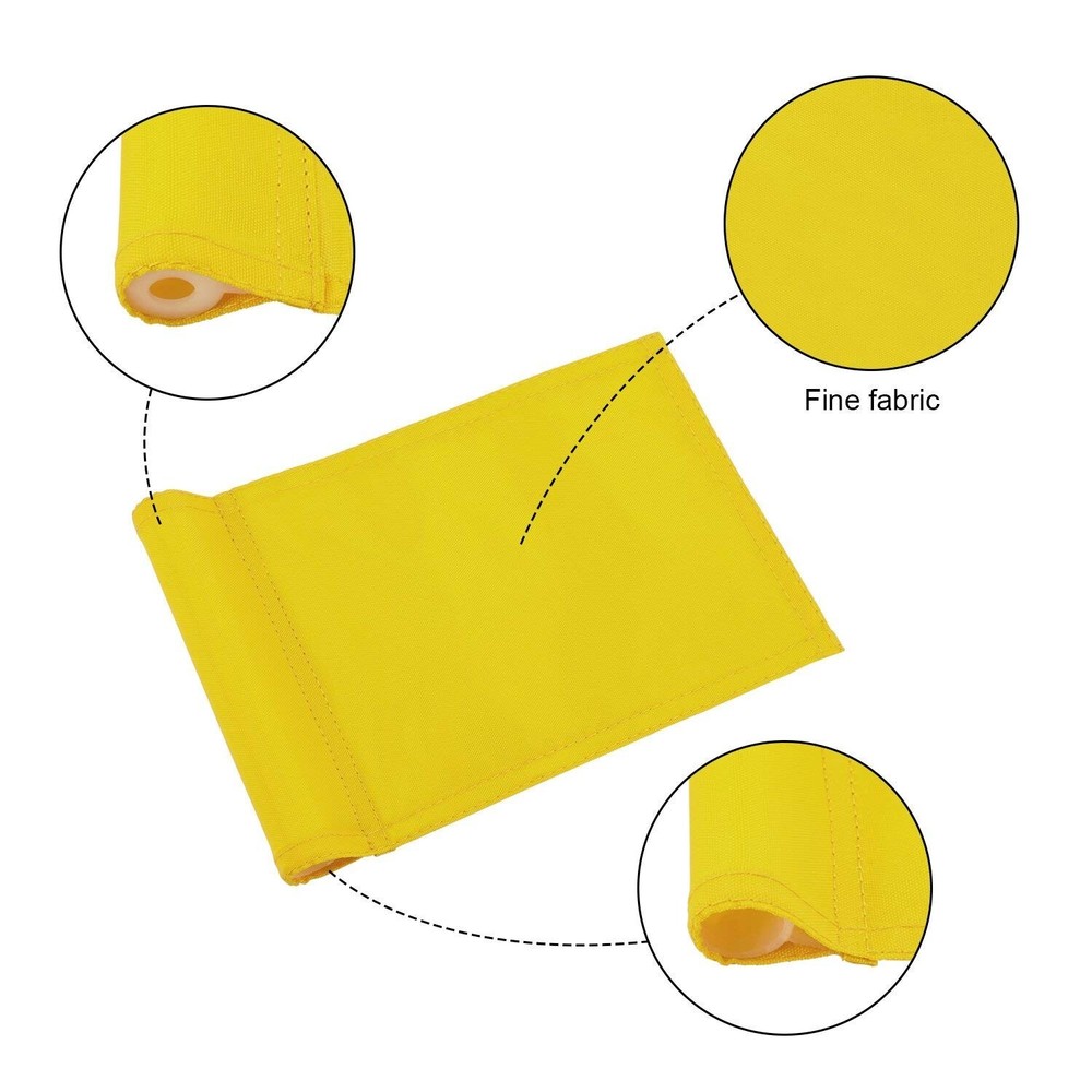 Golf Practice Putting Green Flagstick - 33" Marker, Solid Yellow Jr. Flag