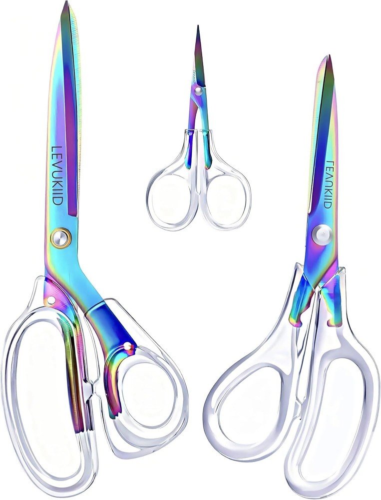 All pose Scissors, Scissors For Office, Clear Gold Ergonomic Handle,