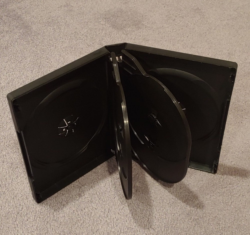 1 Black 22mm "Chubby" 6 Disc CD/DVD Storage Box Case